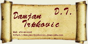 Damjan Trpković vizit kartica
